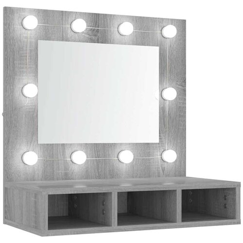  s ogledalom LED boja hrasta sonome 60x31,5x62 cm Slike