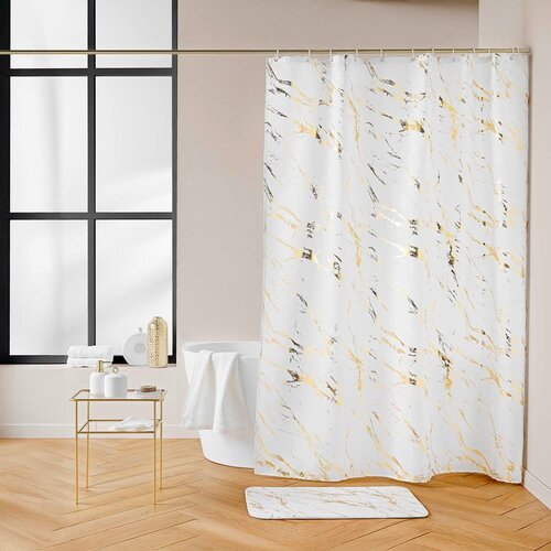 Douceur d int&amp;eacute;rieur Tu&amp;scaron; zavjesa 180x200 cm Aquamarbre &amp;ndash; Slike