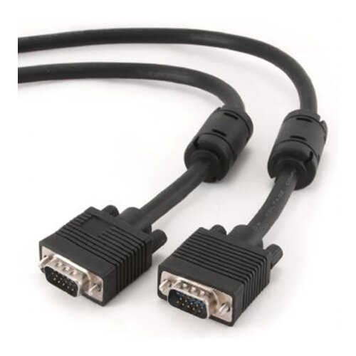 Gembird SVGA kabl, 15M-15M dual-shielded + 2xFer 10m black, CC-PPVGA-10M-B Slike