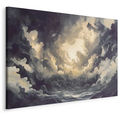  Slika - Epic Light Play: The Sun Battling for Dominance Over the Clouds 60x40 Cijene