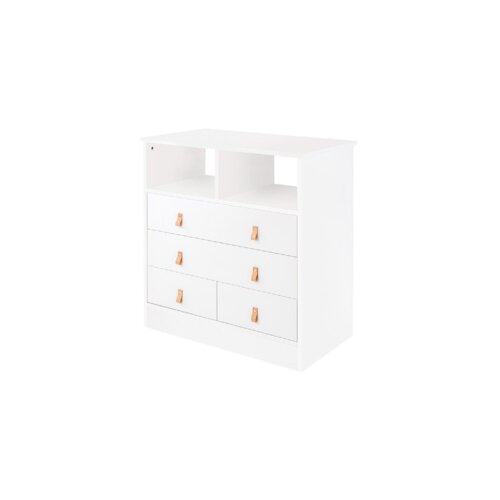 Kikka Boo drvena komoda sa policom Aspen White Cene