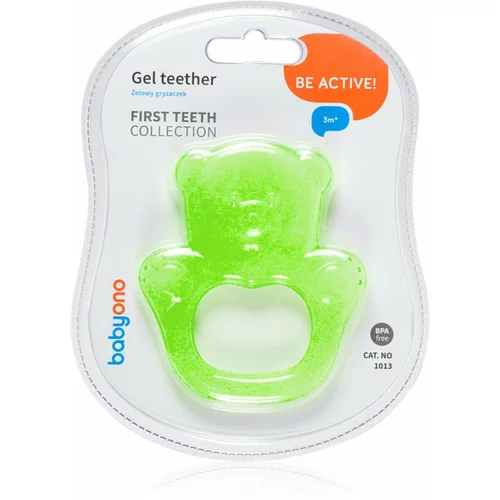 BabyOno Be Active Gel Teether grickalica za bebe Green Bear 1 kom