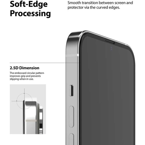 Ringke Invisible Defender ID Full Glass Kaljeno staklo za&amp;scaron;tita zaslona Puna pokrivenost s okvirom za iPhone 13 Pro Max Slike