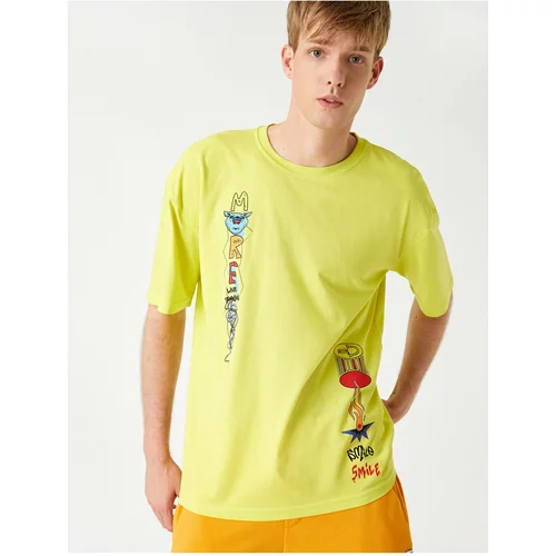 Koton T-Shirt - Green - Oversize