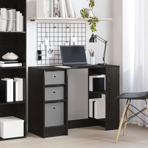  Stol s ladicama Crni hrast 100 x 40 x 75 cm Konstruirano drvo Cene