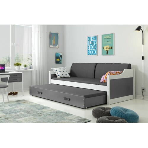 BestBed Izvle�na postelja DAWID - bela v ve� barvnih kombinacijah-Siva Cene