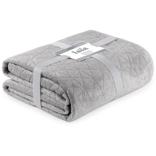 AmeliaHome Svijetlo sivi pro&amp;scaron;iven prekrivač od samta 170x210 cm Laila &amp;ndash; Slike