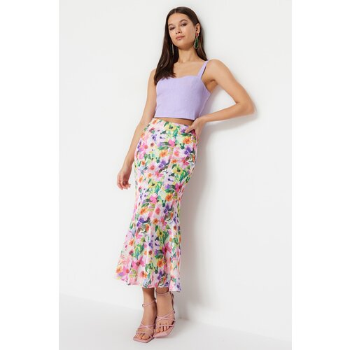 Trendyol Multicolored Floral Print Skirt Slike
