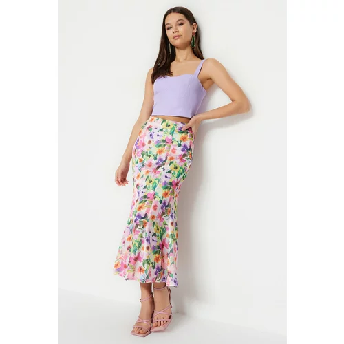 Trendyol Multicolored Floral Print Skirt