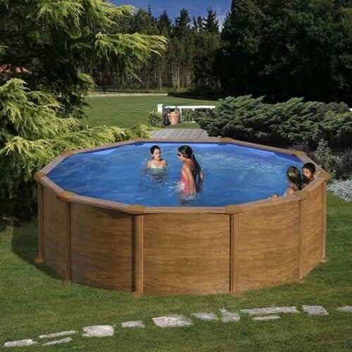Okrugli montažni bazen pacific wood set 460x120cm Slike