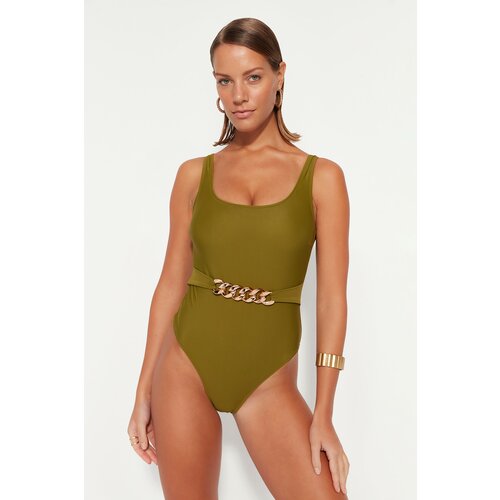 Trendyol Swimsuit - Khaki - Plain Cene