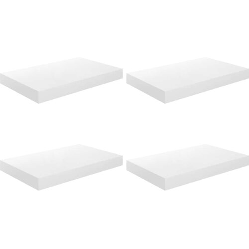  Plutajuće zidne police 4 kom sjajne bijele 40 x 23 x 3,8 cm MDF Slike