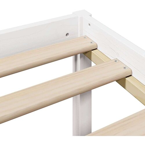 vidaXL Krevet s regalom z knjige bez madraca bijeli 200x200cm borovina Cijene