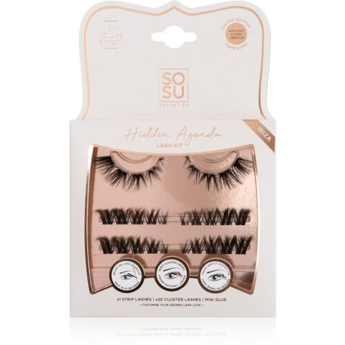 SOSU Cosmetics Hidden Agenda Lash Kit umetne trepalnice Ibiza 1 kos Slike