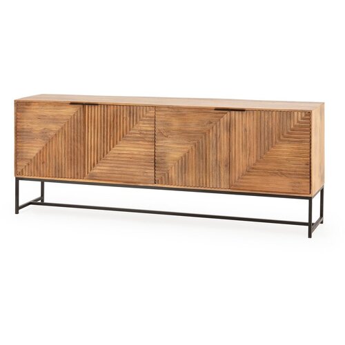 MOME Komoda od masivnog manga u prirodnoj boji 210x80x40 cm Nereida &amp;ndash; Slike