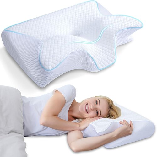 HOMCA 60x40cm 2-v-1 ergonomski ortopedski vzglavnik iz spominske pene Cene