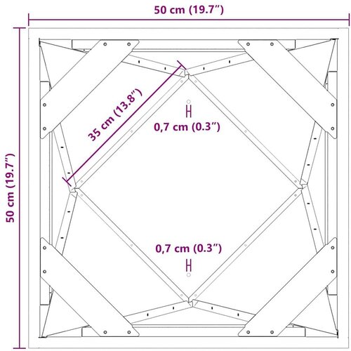 VidaXL Sadilica Antracit 50 x 50 x 75 cm Čelik Slike