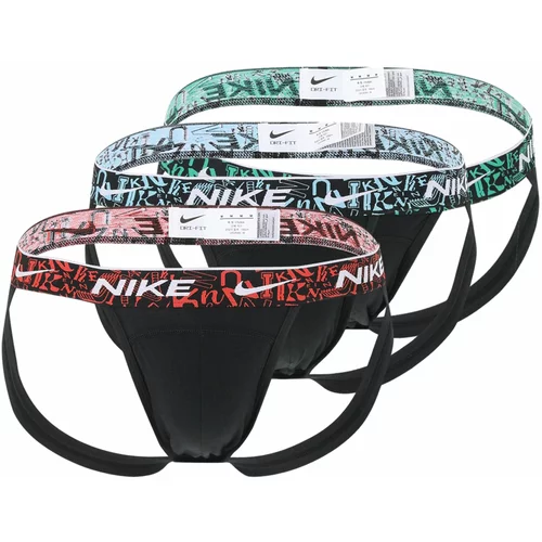 Nike Športne spodnjice 'Jock' cijansko modra / svetlo modra / svetlo rdeča / črna