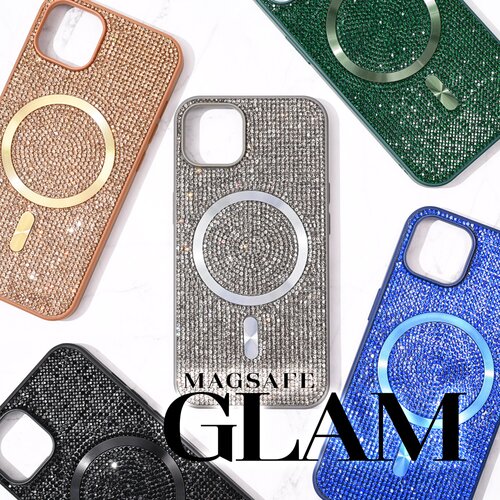  Torbica Magsafe Glam za iPhone 16 6.1 plava Slike
