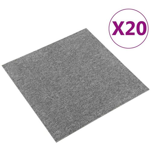  Tepih 20 pcs Sivi 50 x 50 cm 100% Polipropilen - Sivi Slike