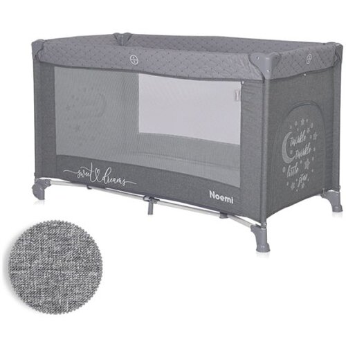 Lorelli prenosivi krevet noemi 1 nivo - cool grey star ( 10080542216 ) Slike
