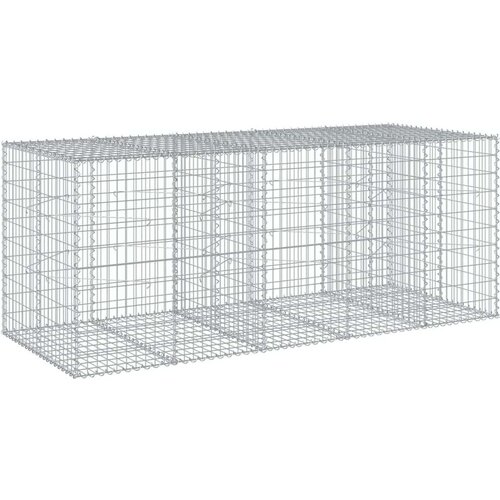 VidaXL Gabionska ko&amp;scaron;ara s poklopcem 250x100x100 cm pocinčano željezo Slike