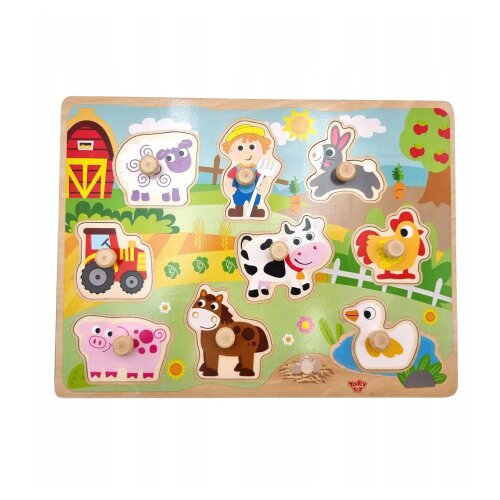 Tooky Toy Igračka drvene Puzzle farma TY858 Cijene