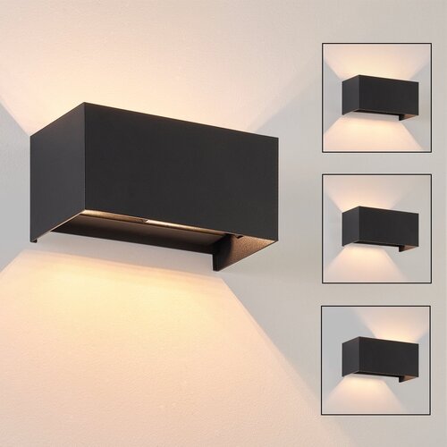 Nettlife Črna LED stenska svetilka IP65, nastavljiva topla bela svetloba G9, notranja/zunanja stenska svetilka za dnevno sobo, (22136394) Cene