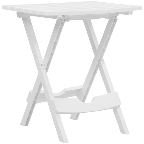 vidaXL Zložljiva vrtna miza 45,5x38,5x50 cm bela Cene