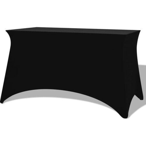 vidaXL Raztegljiva Prevleka za Mizo 2 kosa 183x76x74 cm Črna Cene