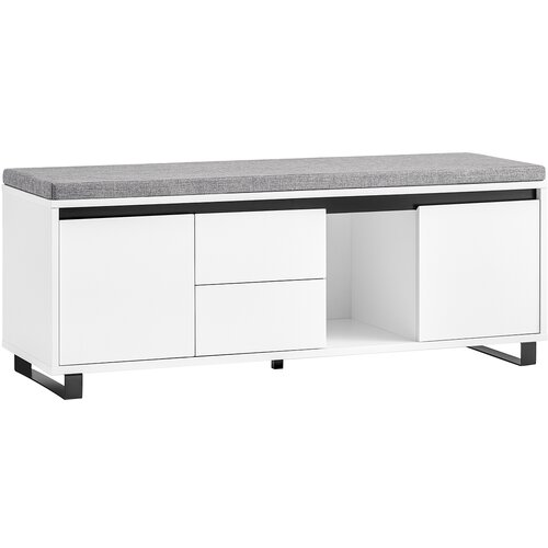 SoBuy stojalo za čevlje, klop za čevlje, omara za čevlje s klopjo FSR176-W, (22108598) Slike