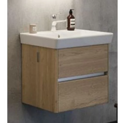 Tboss kopalniška omarica z umivalnikom Roca Bora 60 naraven