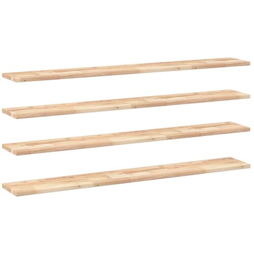  Plutajuće police 4 kom 160x20x2 cm Neobrađeno puno drvo akacije Slike
