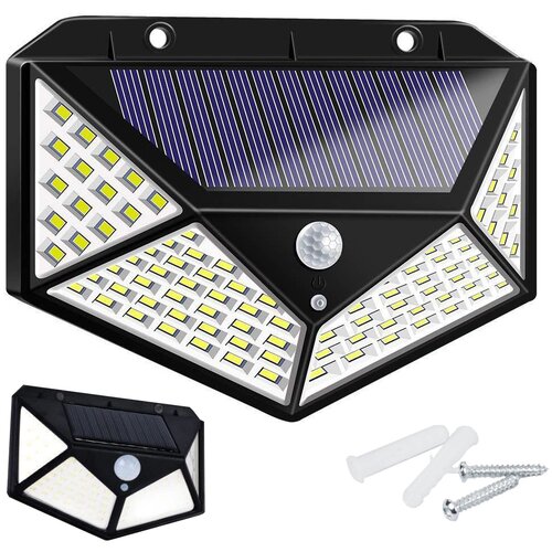  100 LED SMD solarna stenska svetilka s PIR sezorjem gibanja AKCIJA Cene