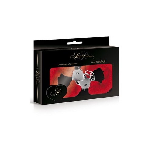  metalne lisice sa krznom | sweet caress red Slike