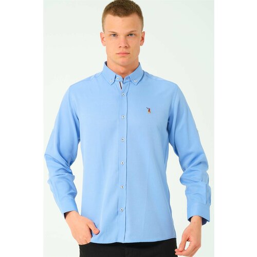 Dewberry G674 men's shirt-baby BLUE-2 Cene