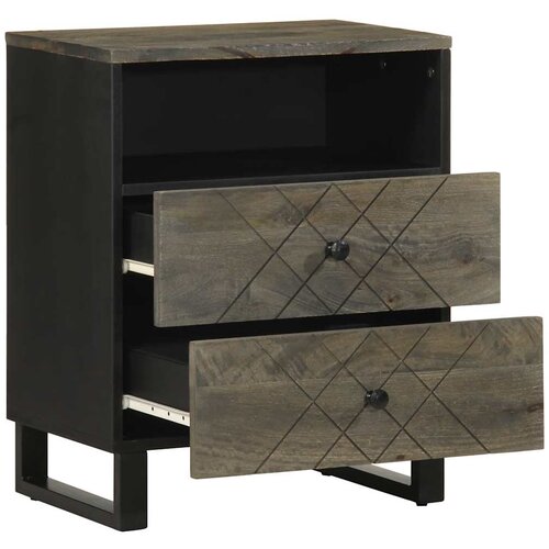 Maison Chic Nočna omarica - Nočna miza črna 50x33x62 cm masivni les Mango, (21690056) Slike