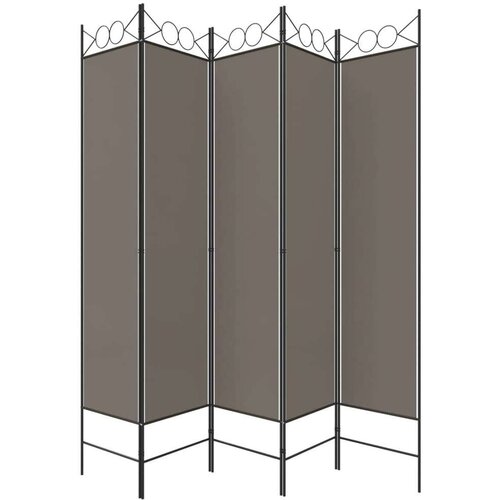  pregrada s 5 panela antracit 200 x 200 cm od tkanine Slike