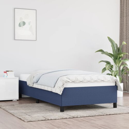  Okvir za krevet bez madraca plava 80x200cm od tkanine Slike