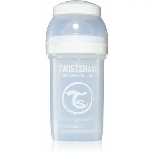 Twistshake Anti-Colic White steklenička za dojenčke proti kolikam 180 ml