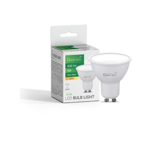 Greentech gu10 5w 3000k ip20 sanan chip led sijalica ( LB-1004 ) Cene