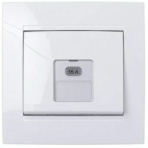 ELEKTROMATERIAL Prekidač s žaruljicom Gea (Bijele boje, Plastika, IP20, Vrsta montaže: Podžbukno)