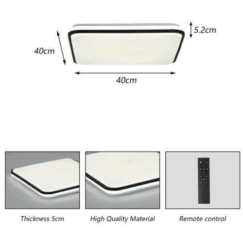  Brilagi - SMART LED stropno svetlo sa prigu&amp;scaron;iva, LED/24W/230V, 43x43 cm, Wi-Fi Tuya + daljinski upravljač Slike