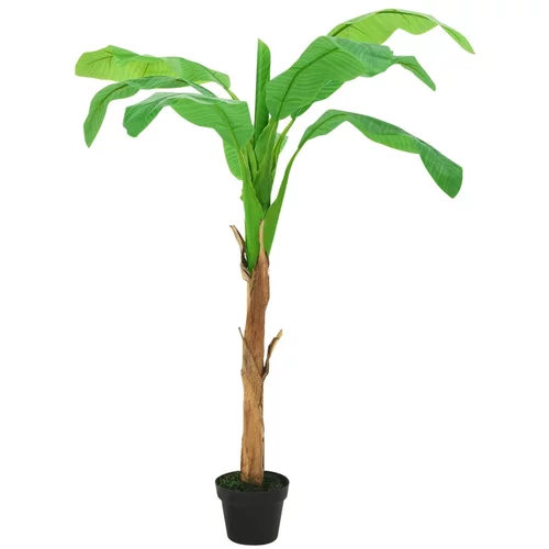vidaXL umjetno drvo banane s posudom 140 cm zeleno