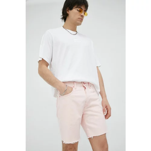 Levi's Jeans kratke hlače moški, roza barva