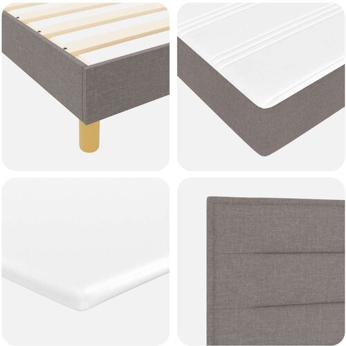 Box Spring Krevet s Madracem Taupe 120x200 cm Tkanina Slike