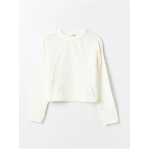 LC Waikiki Crew Neck Long Sleeve Girls' Knitwear Sweater