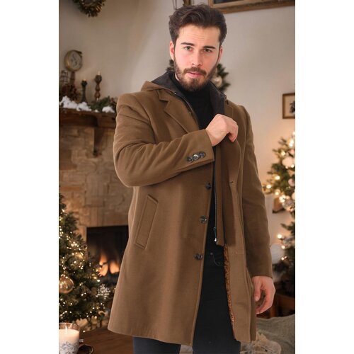 Dewberry PLT8376 MEN&amp;#039;S COAT-LIGHT CAMEL Slike
