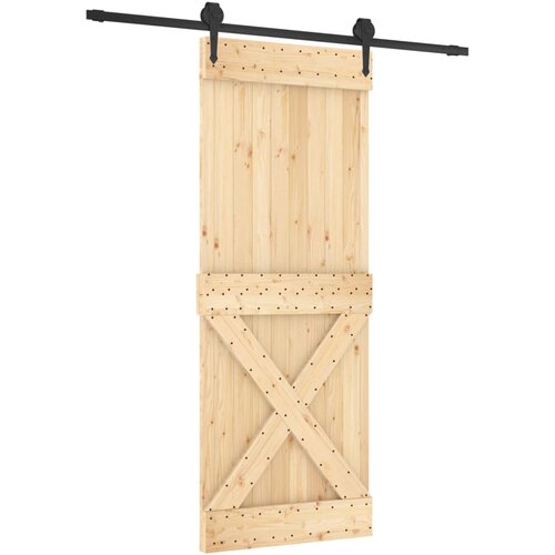 vidaXL Klizna vrata s priborom za montažu 80 x 210 cm masivna borovina Cijene