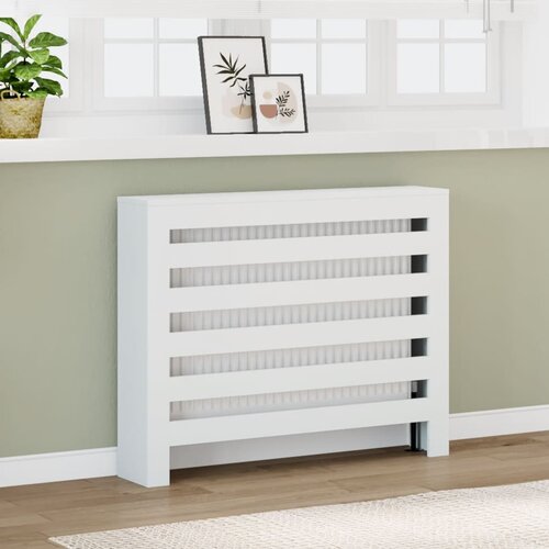 vidaXL Pokrov za radiator bel 104x20x82 cm inženirski les Cene